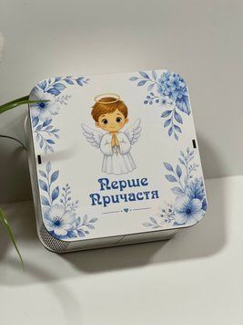 Декоративная рамка-коробка "Первое Причастие" для мальчика 💙✨ Box.19см.№11 фото