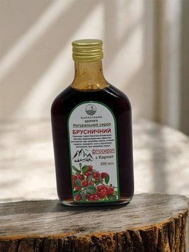 Фіто-сироп &laquo;Брусничний&raquo; з Карпат, 200 мл Фіто сироп.№13 фото