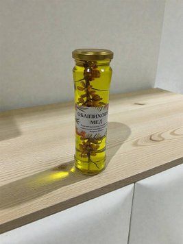 Облепиховый мед с веточкой облепихи, 212 мл Сироп.№6 фото
