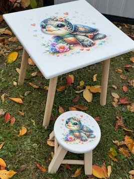Детячий набір столик та стільчик "Черепашка" Набір.№4 фото