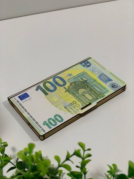 Ящик-конверт для денег. "100 евро" Конв.№3 фото Ящик-конверт для денег. "100 евро" Конв.№3 фото